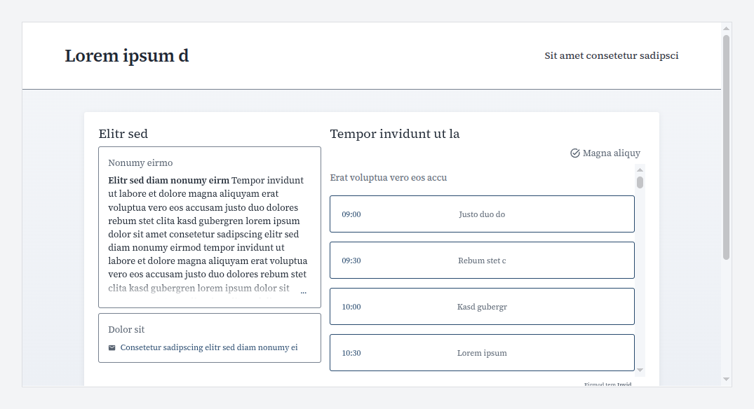 Modello «Mappe — accurato & serio» sulla pagina di prenotazione (testo di esempio)
